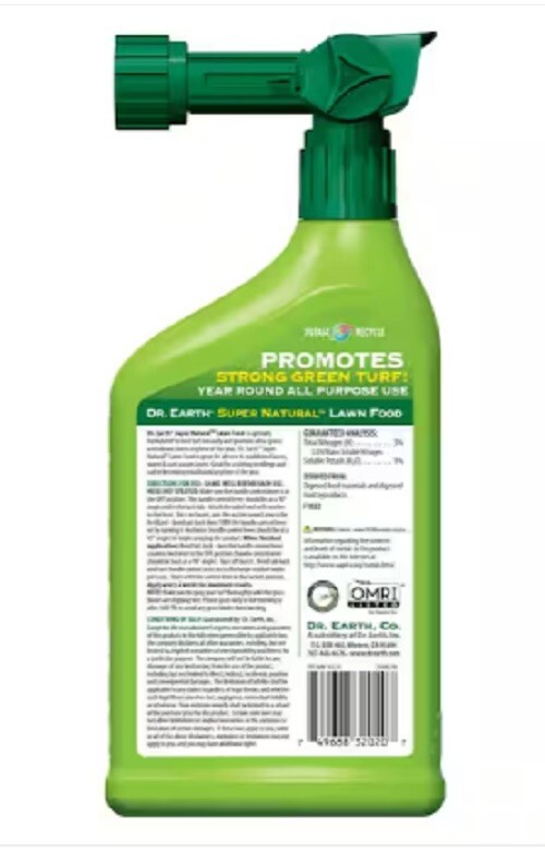 Dr. Earth Super Natural Ready to Spray Liquid Fertilizer 32oz 3-0-1 Lot of 2