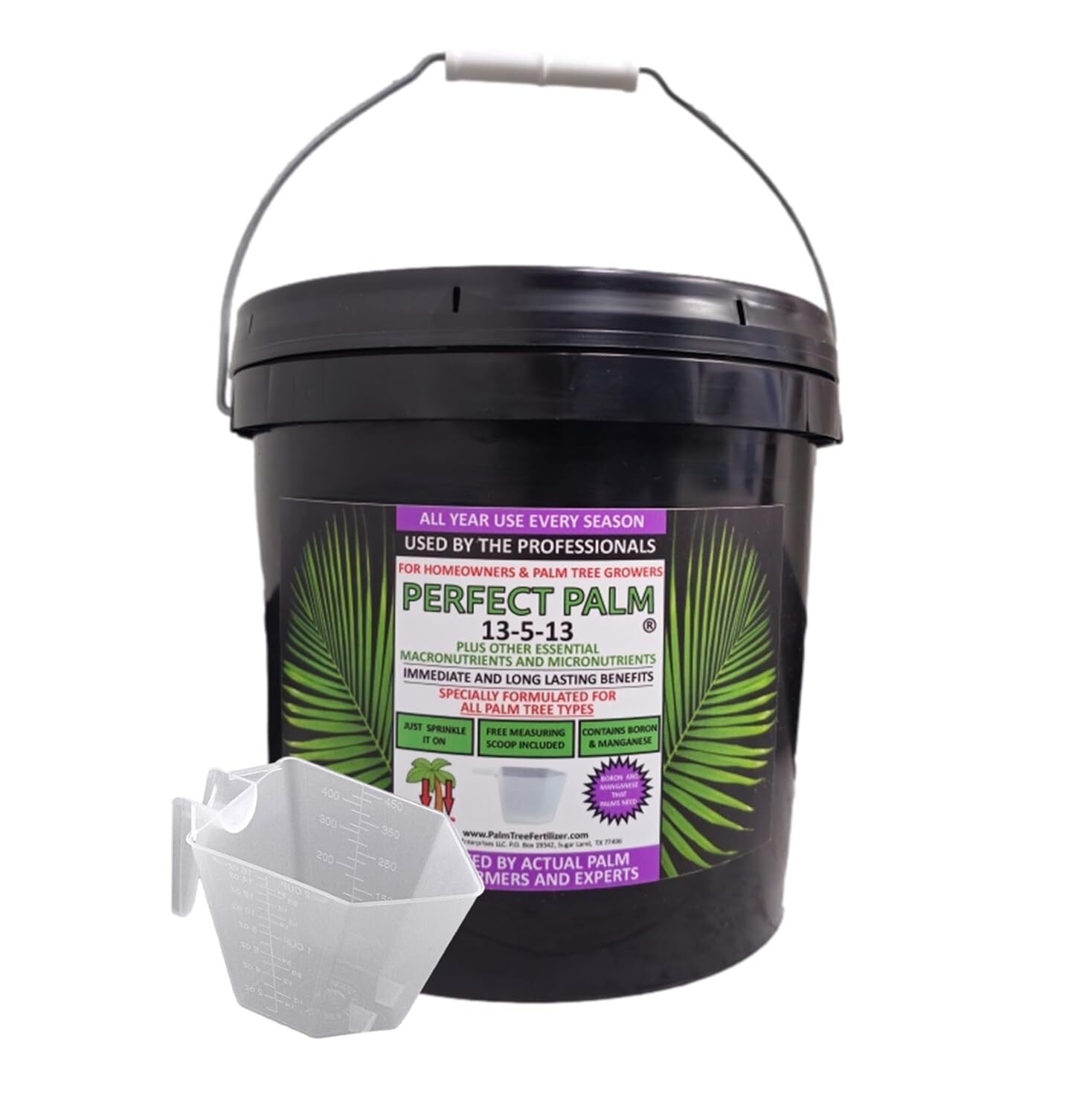14 LB Dual Action Palm Tree Fertilizer with Free Measuring Scoop for LushGrowth`
