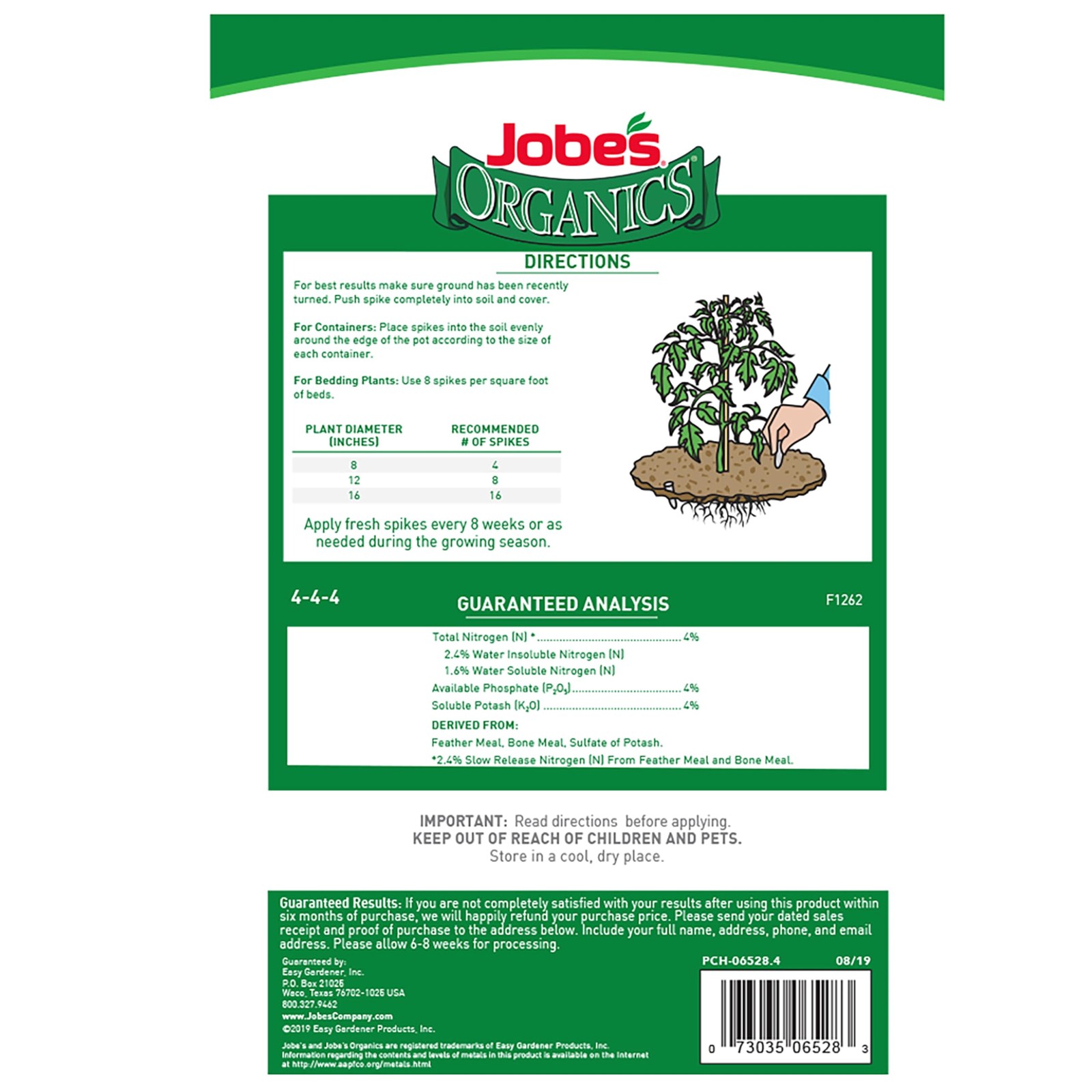 Jobe’s Organic All Purpose Plant Food Spikes 50 Pack (Pack of 3)
