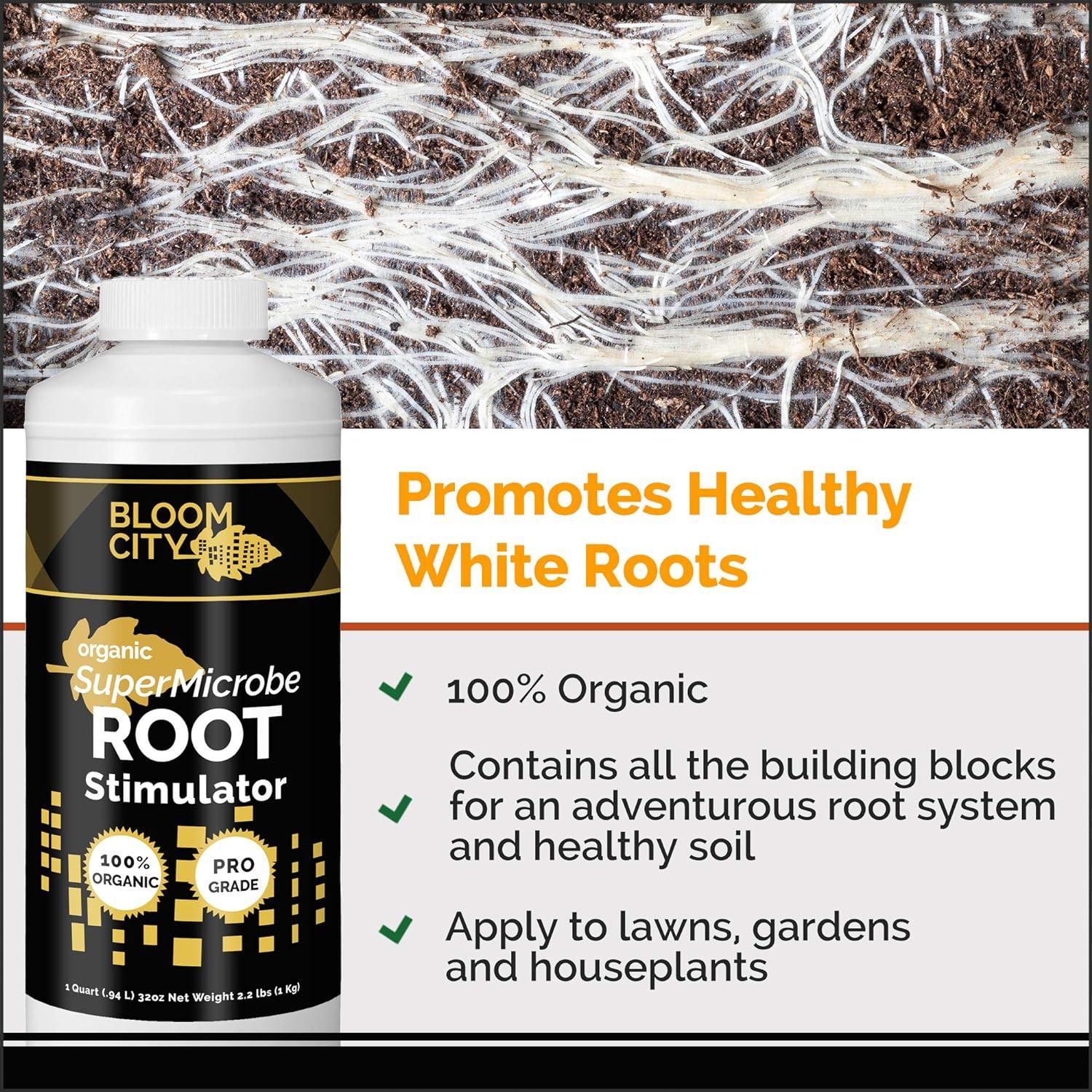 Organic Root Fertilizer, Salmon Kelp Formula, Rich with Microbes and Mycorrhizae