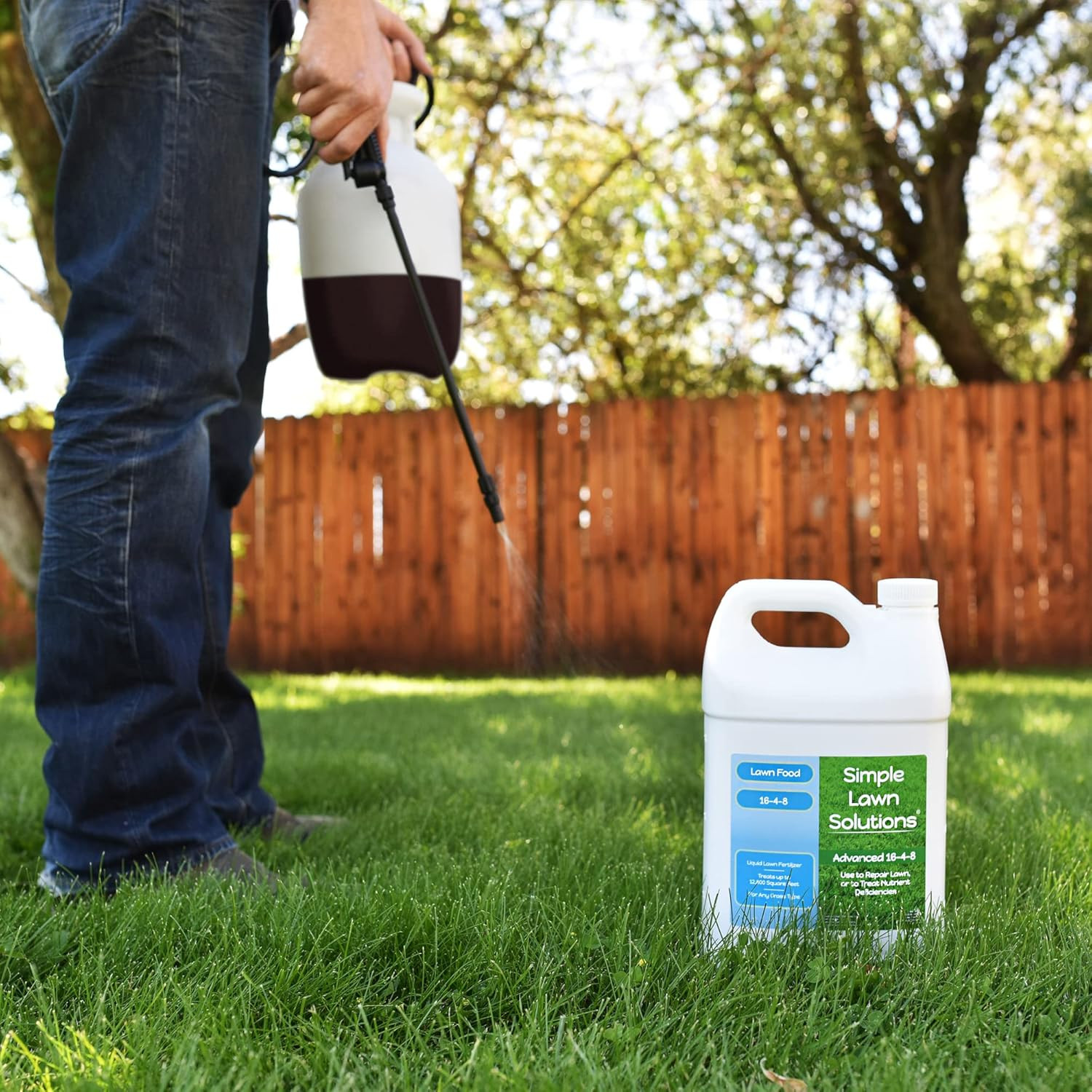 Advanced 16-4-8 Lawn Fertilizer – Liquid Lawn Food Spring & Summer Concentrated
