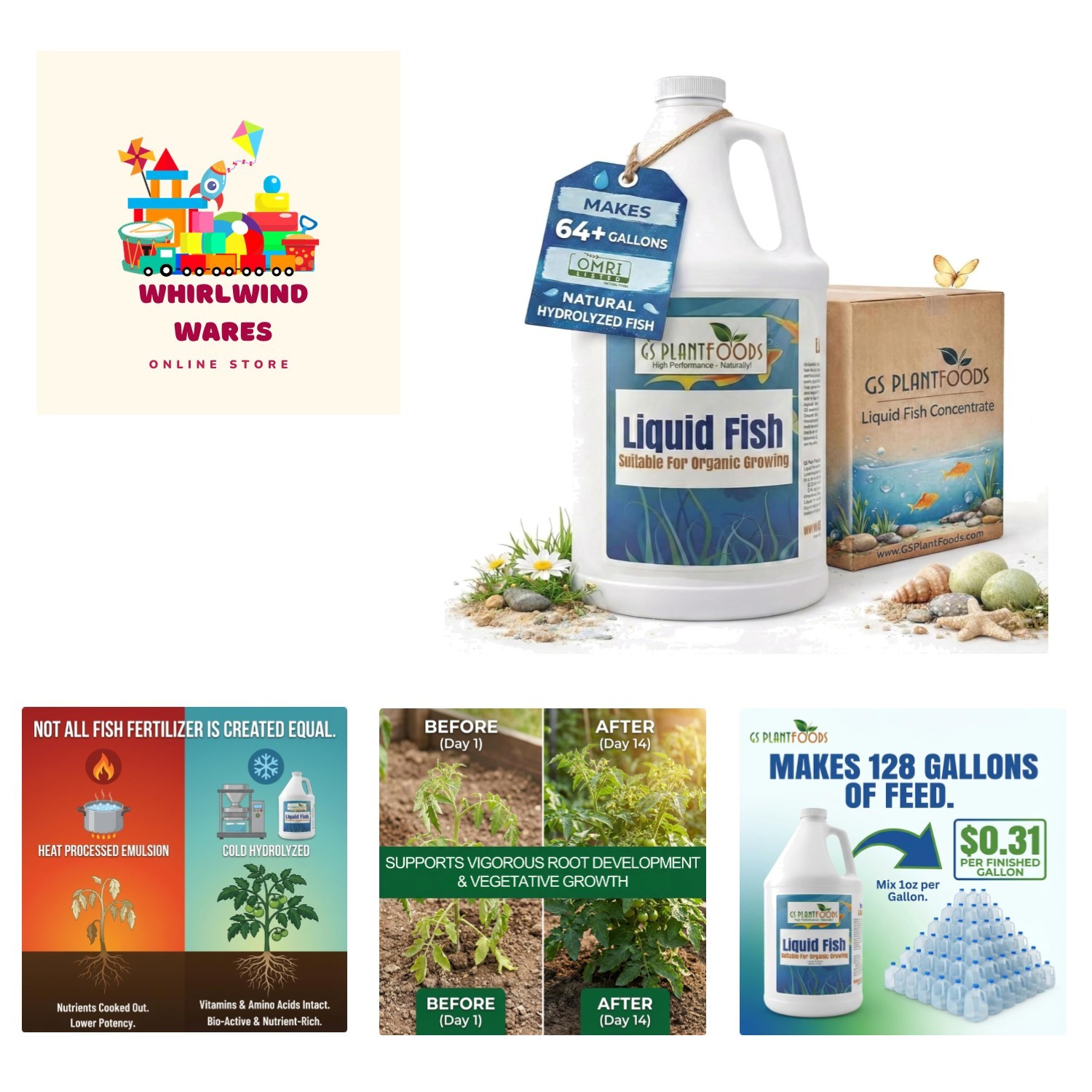 Liquid Fish Fertilizer – Organic Material Review Institute Listed 1 Gallon – …