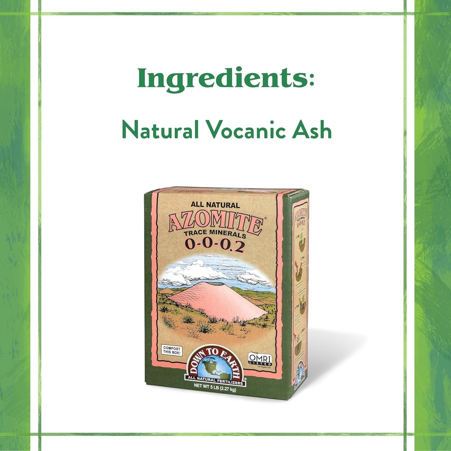 Organic Azomite Powder – Essential Trace Minerals for Thriving Plants, 5 lb