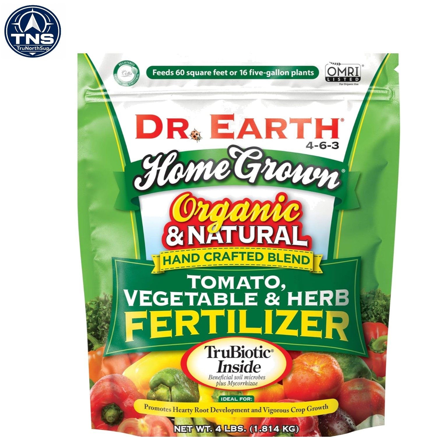 Dr Earth Organic 5 Tomato Vegetable Herb Fertilizer 4 lb Poly Bag