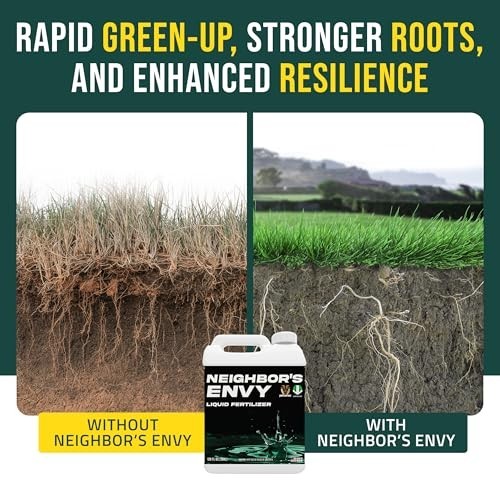 7-in-1 Liquid Lawn Fertilizer Concentrate – 1 Gallon Covers 16,000 sq.ft – Deep