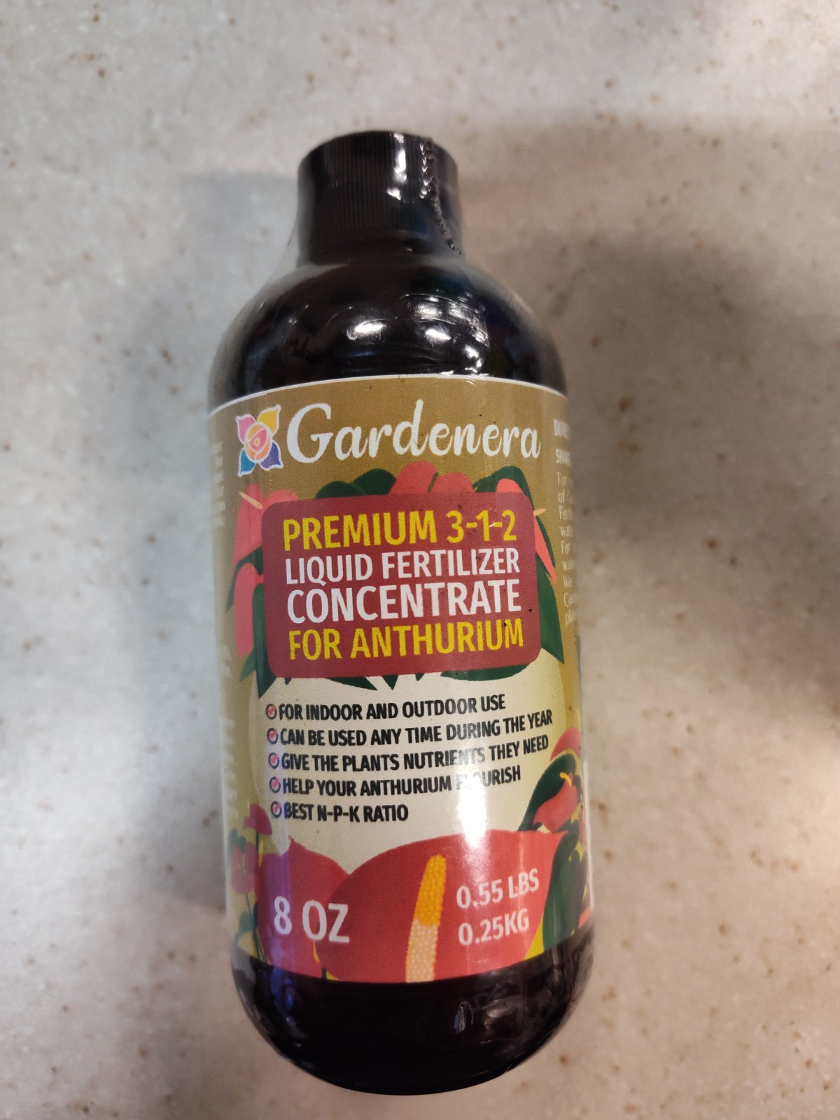 Premium Liquid ANTHURIUM Fertilizer – 3-1-2 Concentrate for Indoor Plants and…