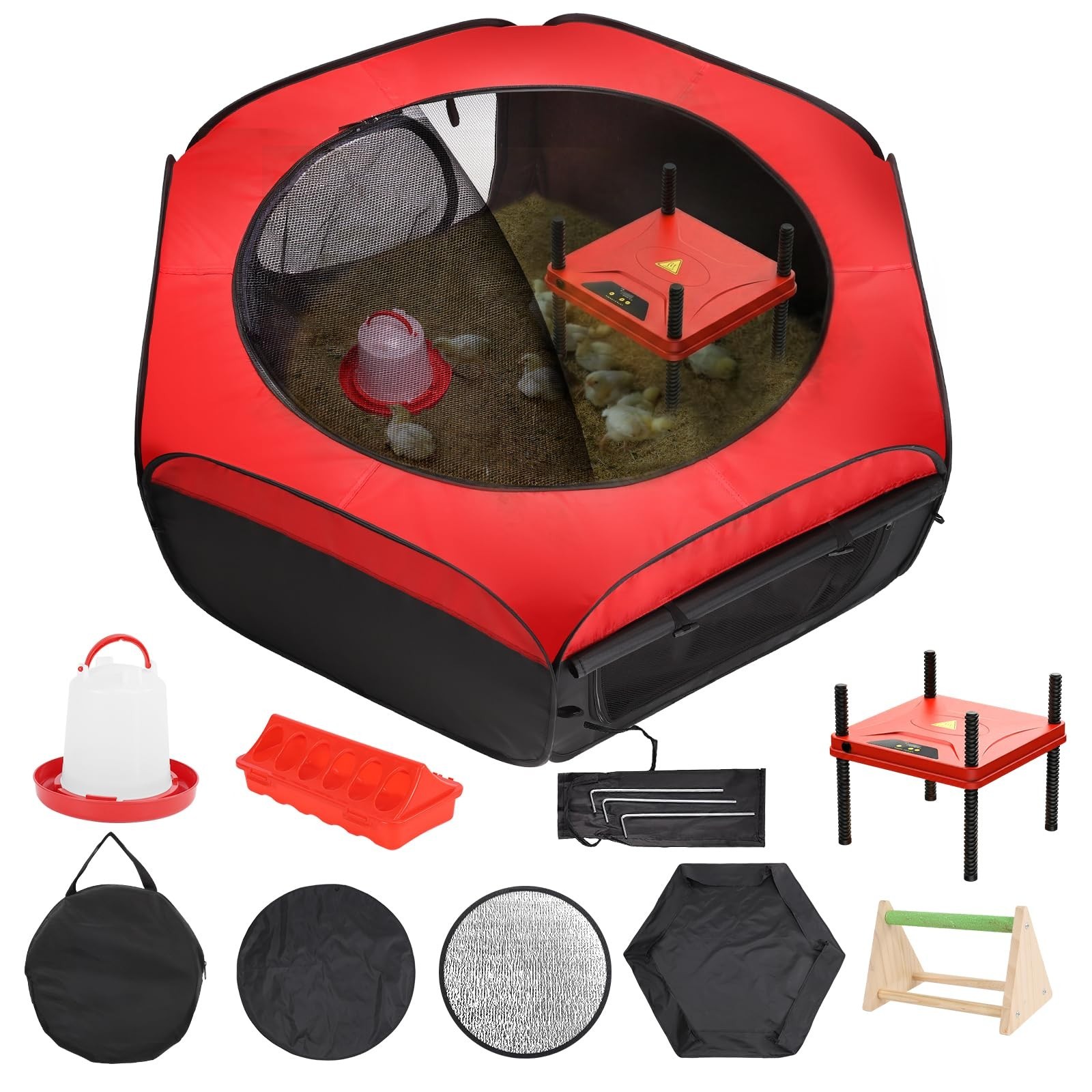 FAMIROSA Brooder Box for Chicks Starter Kit, Pop up and Breathable Chicken Br…