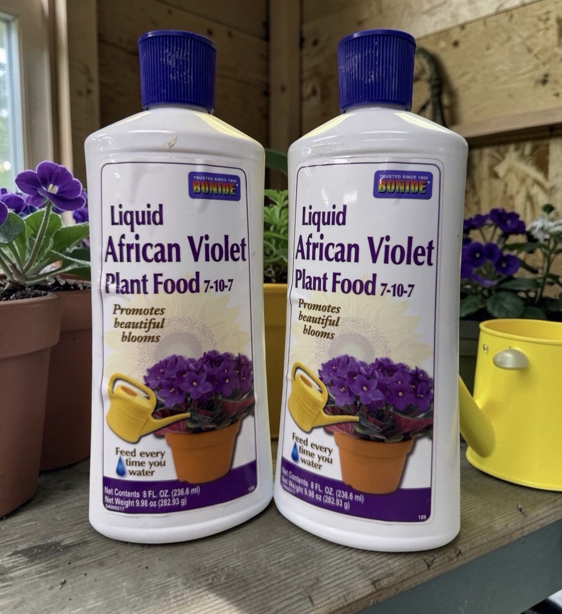 Bonide 106 Liquid African Violet Plant Food, 8 oz Each ~ Lot Of 2 ~ 7-10-7