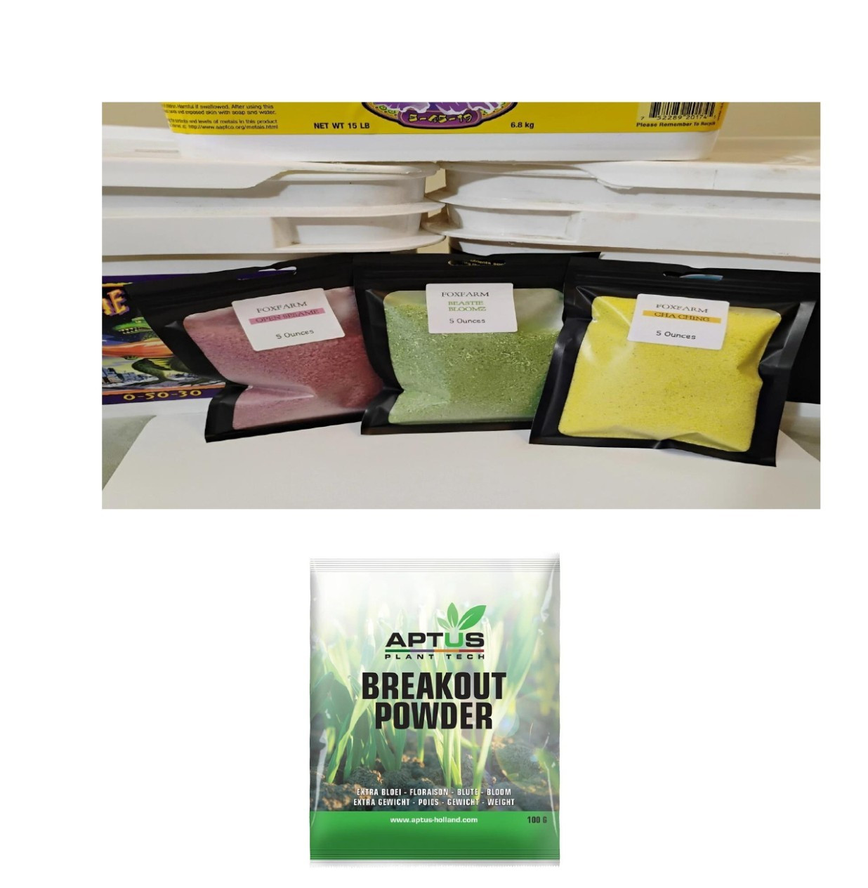 FoxFarm Soluble Trio Open Sesame, Cha Ching, Beastie Bloomz, 5 Oz. PLUS APTUS