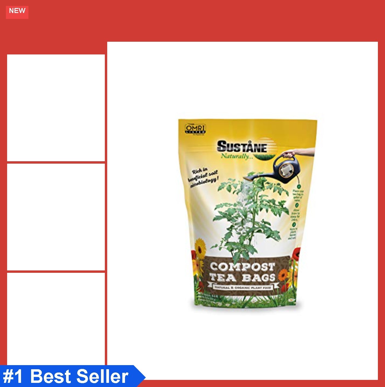 Compost Tea Bags 8.88 Ounce Organic Fertilizer For Flowers Vegetables Trees
