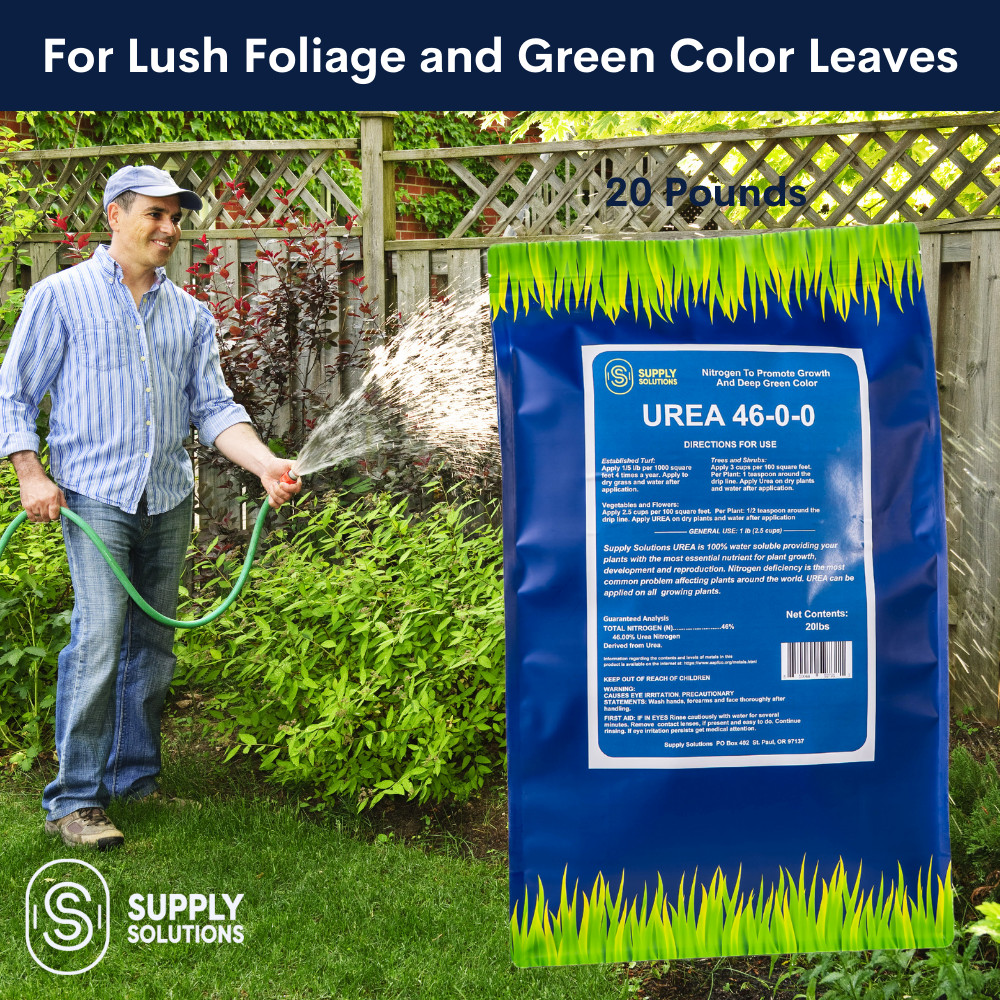 Urea 46-0-0 Nitrogen Fertilizer – Bloom Booster for Flowers and Fruits – 20 Lbs