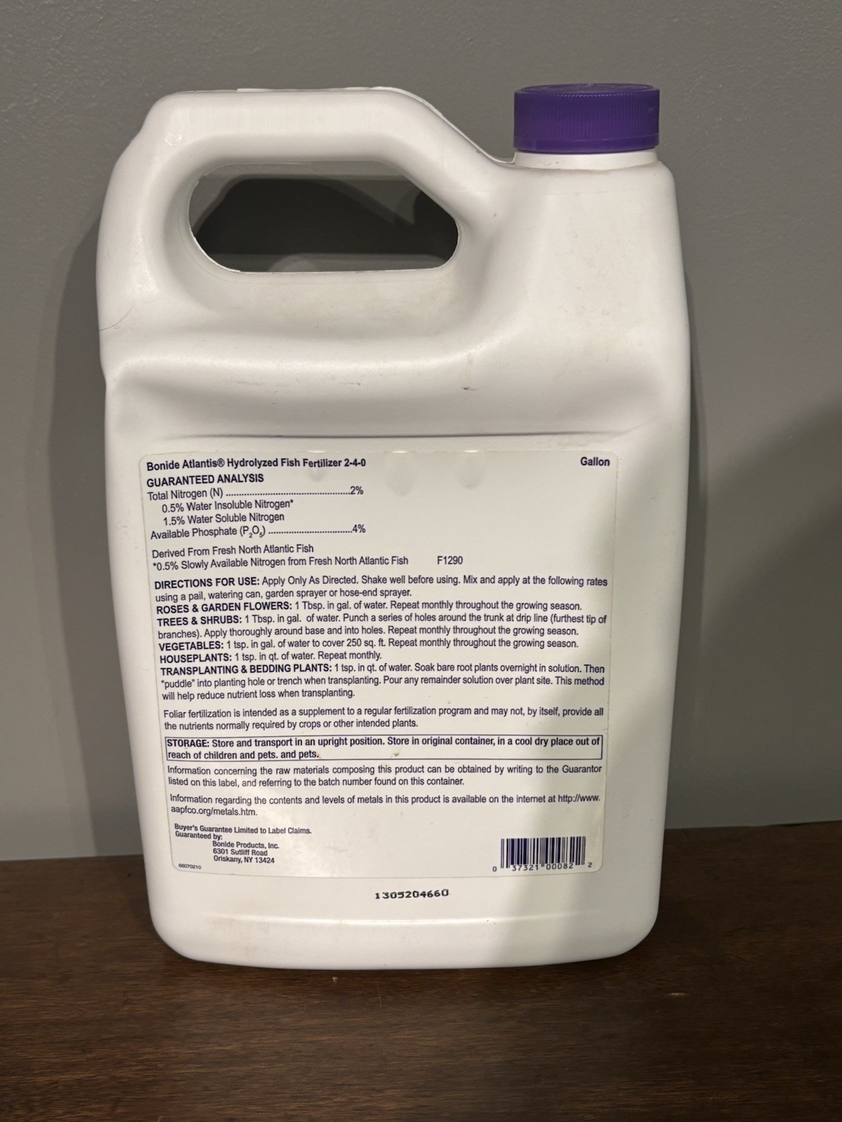 Bonide Garden Rich Hydrolyzed Fish Fertilizer 2-4-0 Food 1 Gallon Meal Emulsion