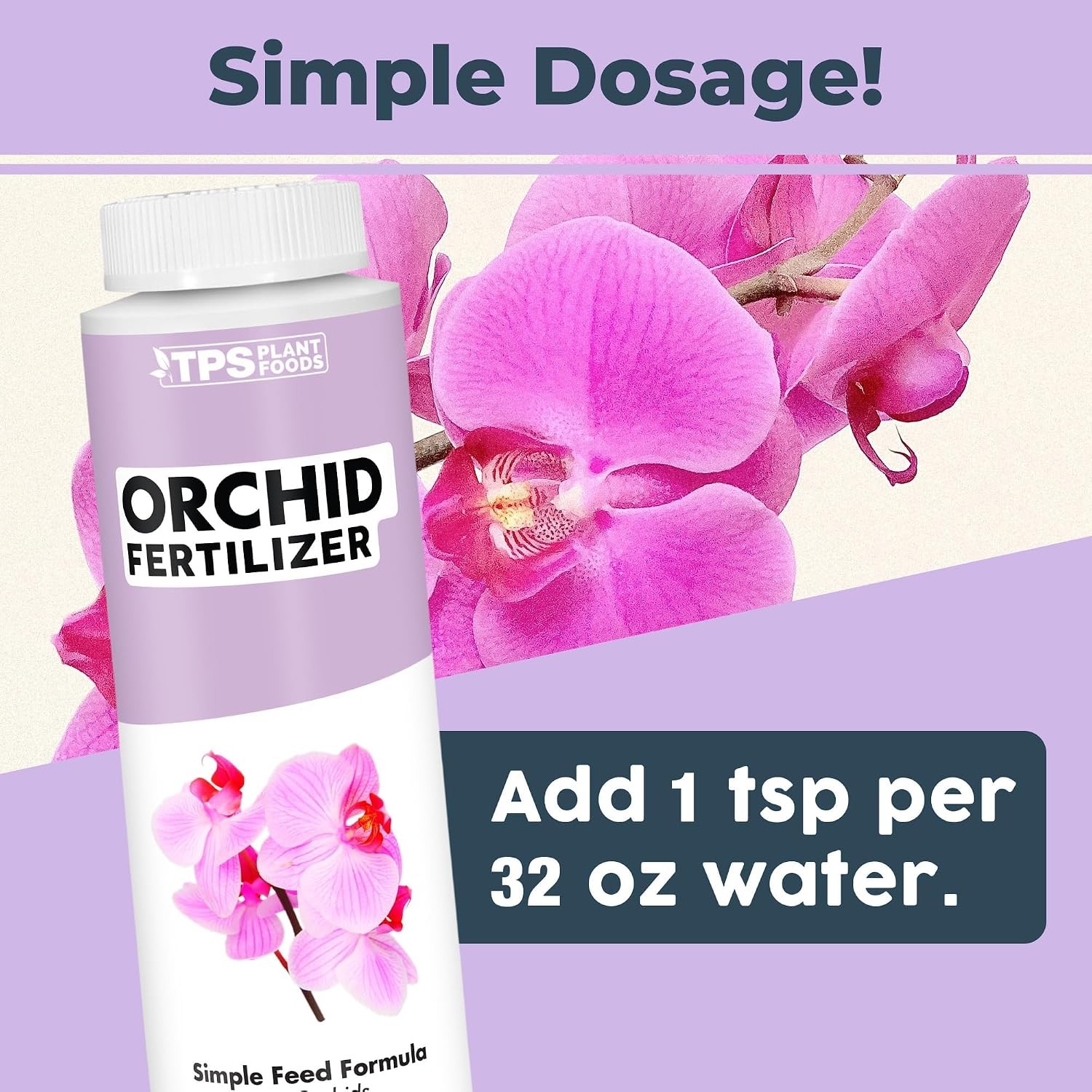 Orchid Fertilizer – Liquid Plant Food for Reblooming, Longer-Lasting Flowers & H