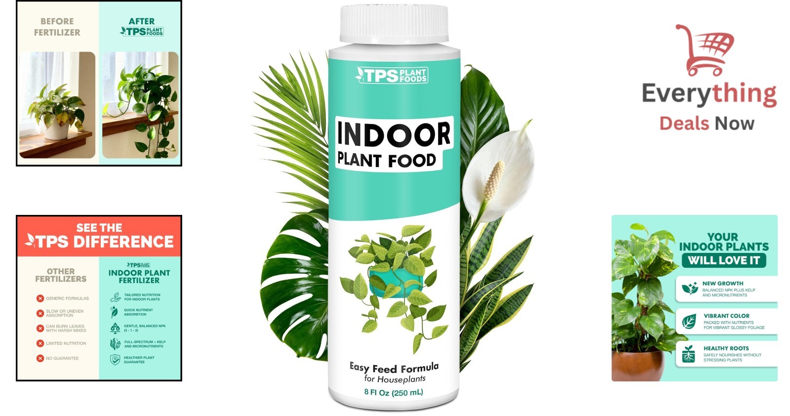 Liquid Fertilizer for Indoor Plants & Potted Houseplants – Healthy Root Support