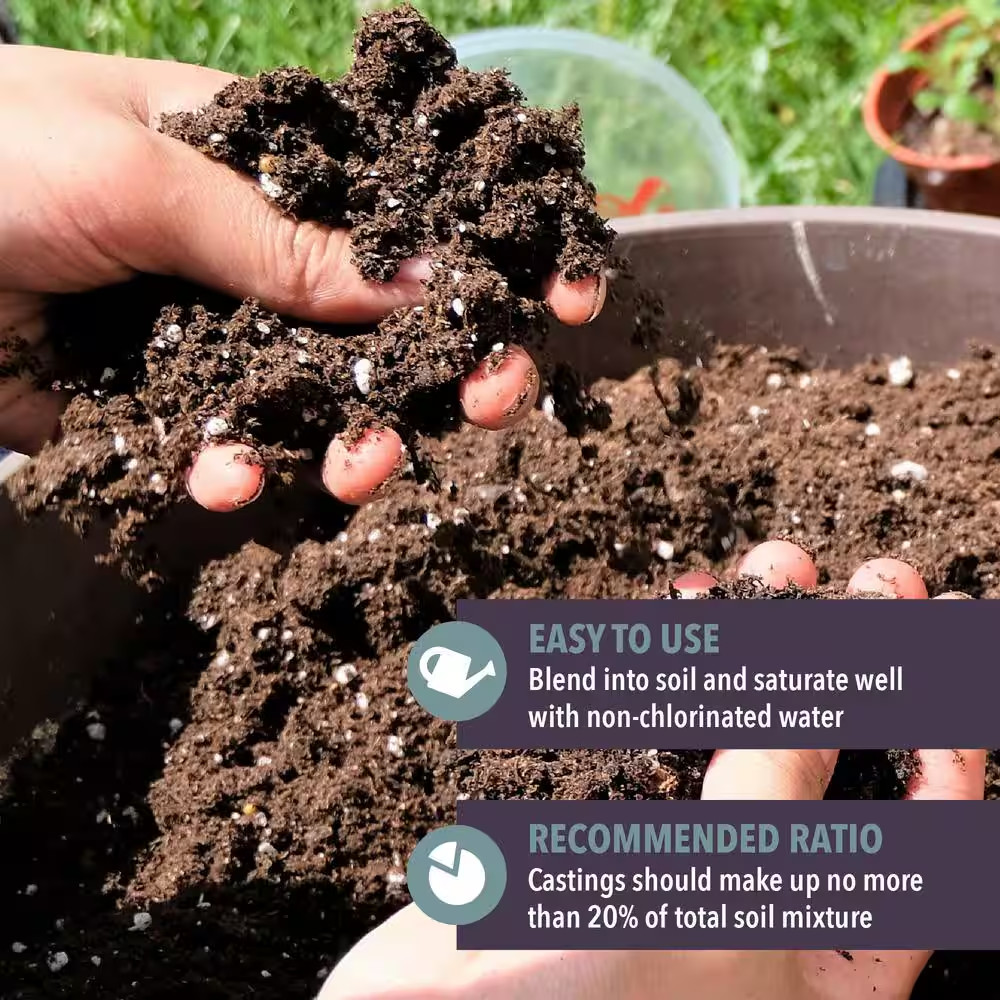 3 Qts. Worm Nerd Organic Chemical-Free Compost Worm Castings