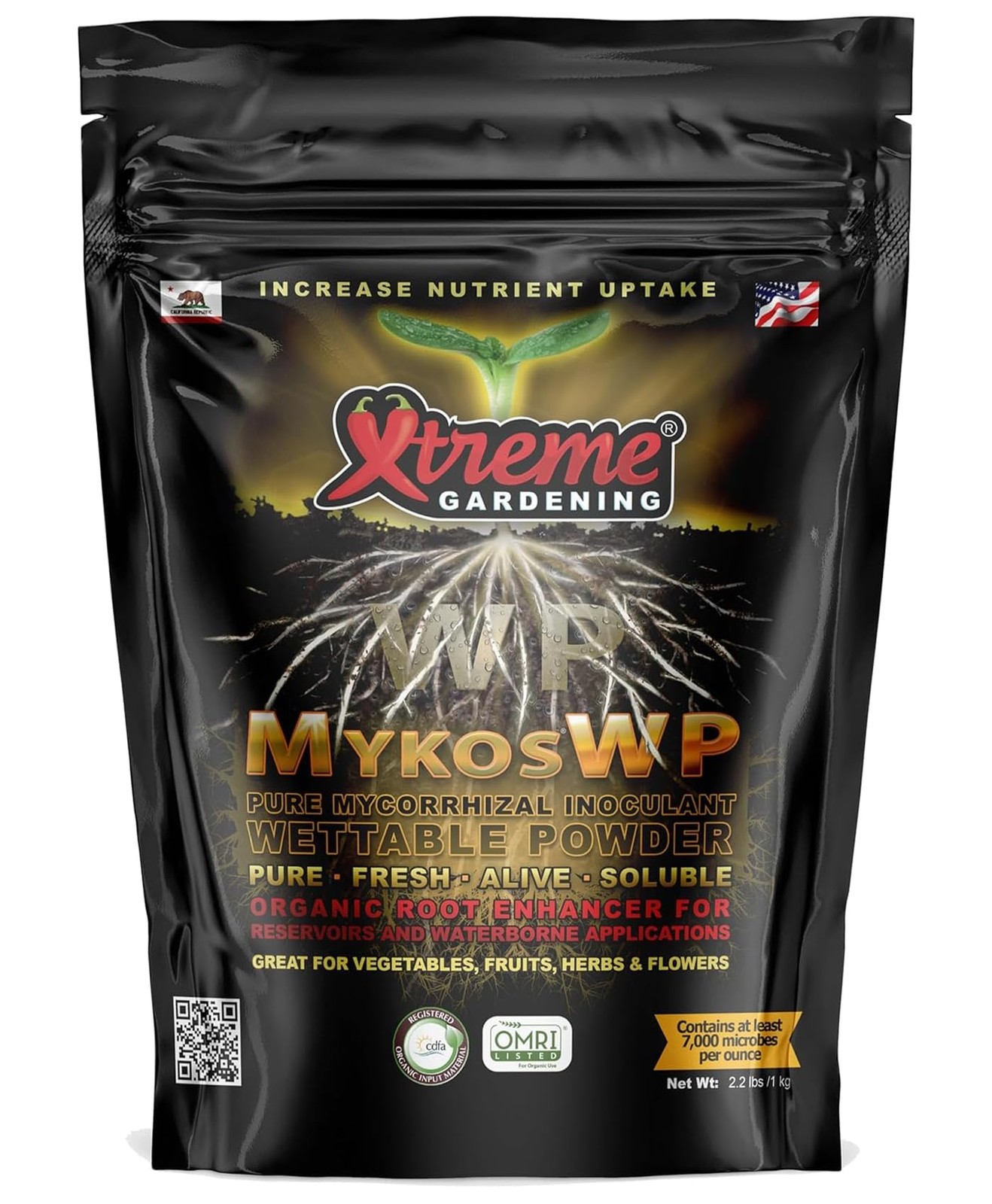 Mykos WP Mycorrhizae Powder 2.2 lb – Organic Mycorrhizae for Plants – Mycorrhiza