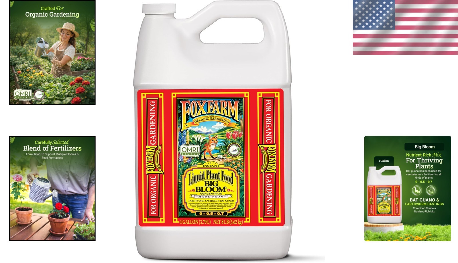 Organic Bloom Fertilizer – Flower & Fruit Plants – 1 Gal