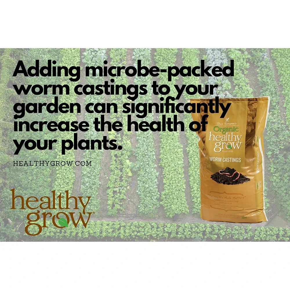 NEW! Organic Healthy Grow Worm Castings Garden Plant Food Fertilizer, 4 lb Bag