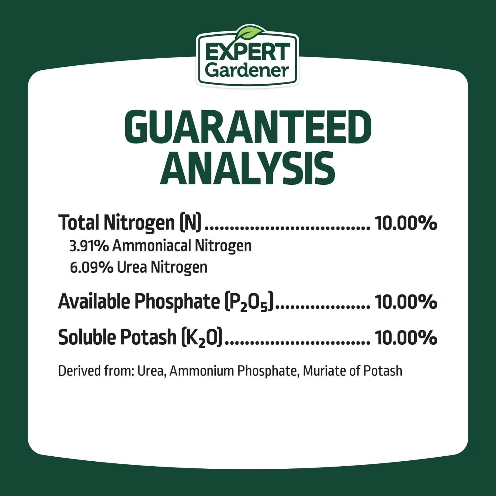 (2 pack) Expert Gardener All Purpose Plant Fertilizer, 10-10-10 Fertilizer, 40lb