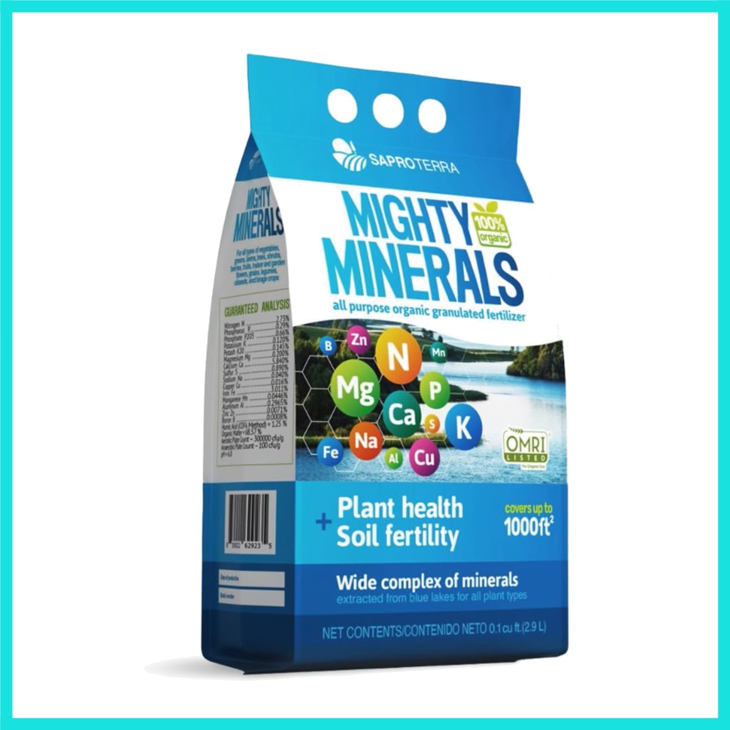 Mighty Minerals 5-lb 1000-sq ft 2.73-Organic Natural Lawn Starter Fertilizer