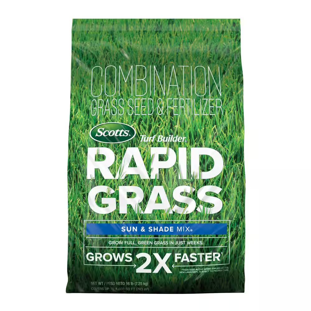 Turf Builder 16 Lbs. Rapid Grass Sun & Shade Mix Combination Seed and Fertilizer