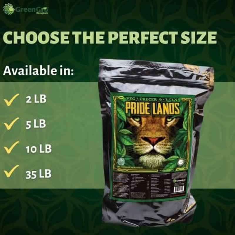 Pride Lands Veg Premium Organic Dry Top Dress Fertilizer for the Vegetative Cycl