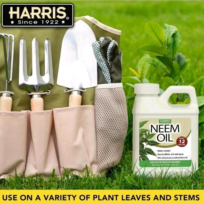 HARRIS Neem Oil Cold Pressed Water Soluble Concentrate Makes 12 Gallons, 8 fl oz