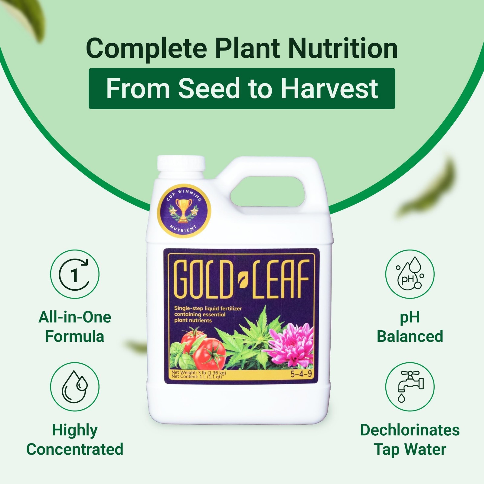 All-in-One Liquid Fertilizer 1L | pH Balanced, Dechlorinates, No Additives | Soi