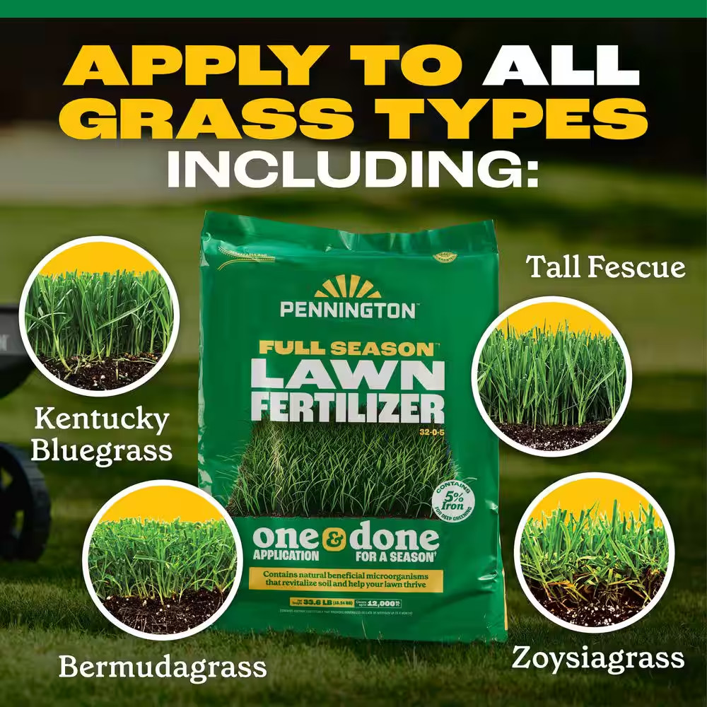 33.6 Lbs. 12,000 Sq. Ft. Full Season Lawn Fertilizer Granules 32-0-5