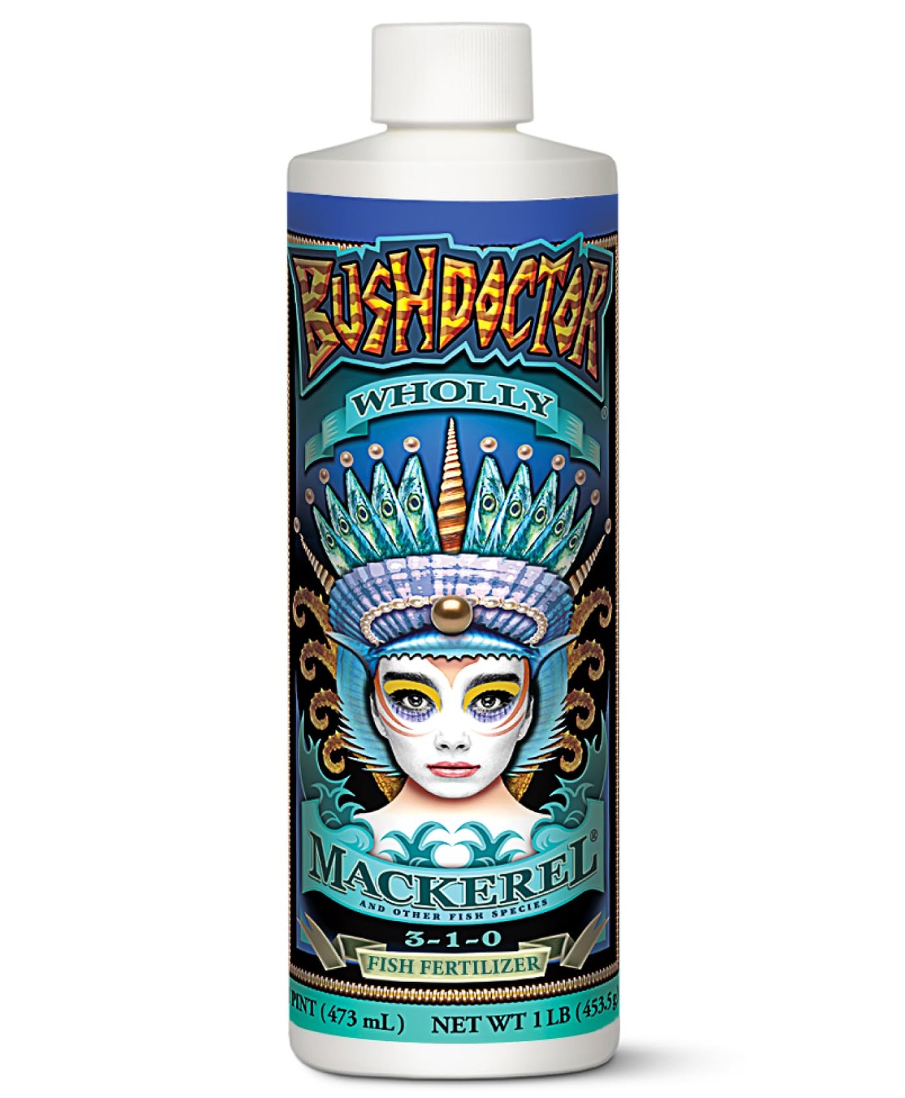 Foxfarm FX14113 Bush Doctor Wholly Mackerel Fish Fertilizer, 1 Pint, Clear