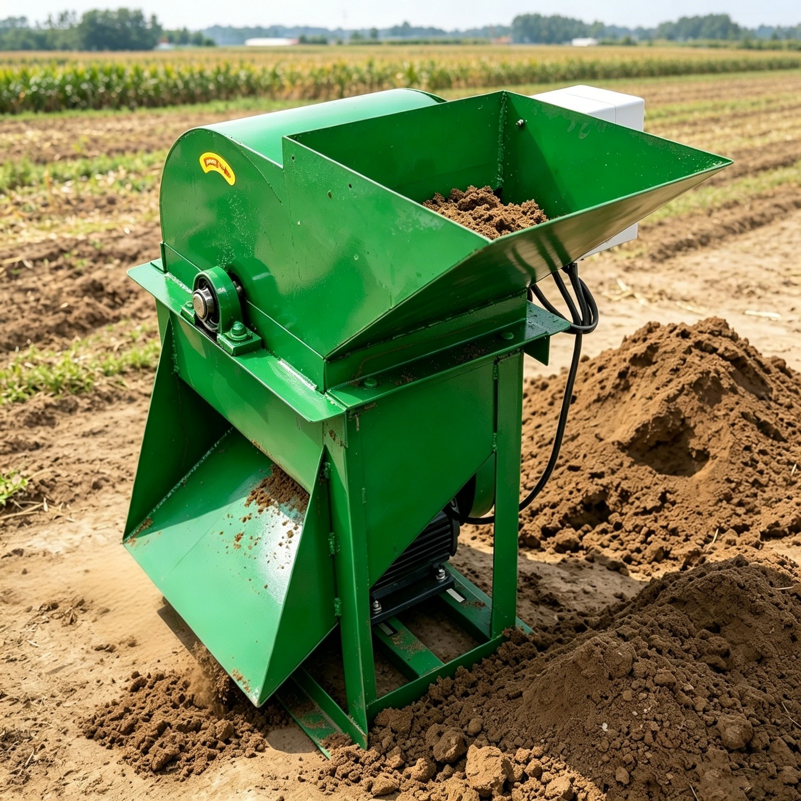 220V Soil Disintegrator Soil Crusher Organic Fertilizer Crusher w/6mm Screen 3KW