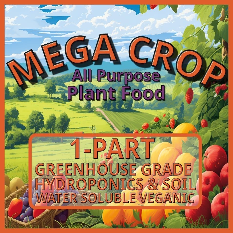 Mega Crop 1-Part Complete Base Nutrient – Hydroponic and Soil Fertilizer for …