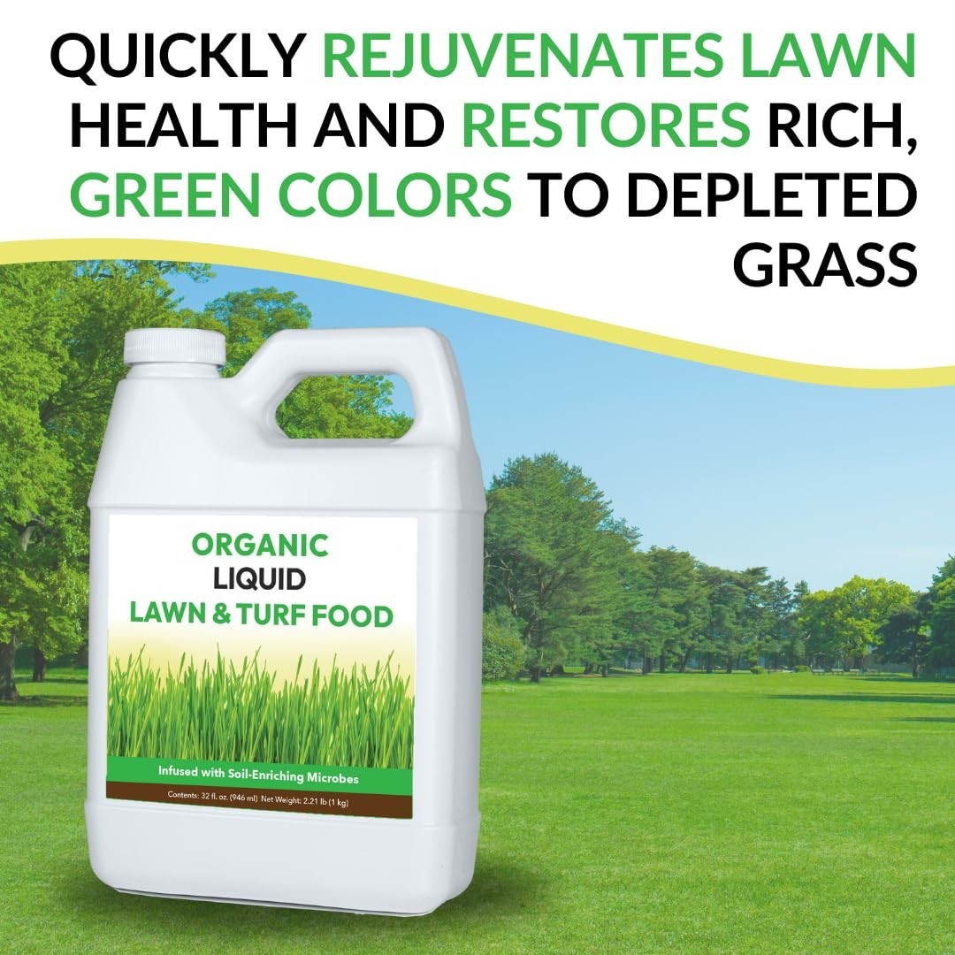 Lawn Revitalizer Liquid Fertilizer 32oz Two Bottles Restores Vibrant Green Color