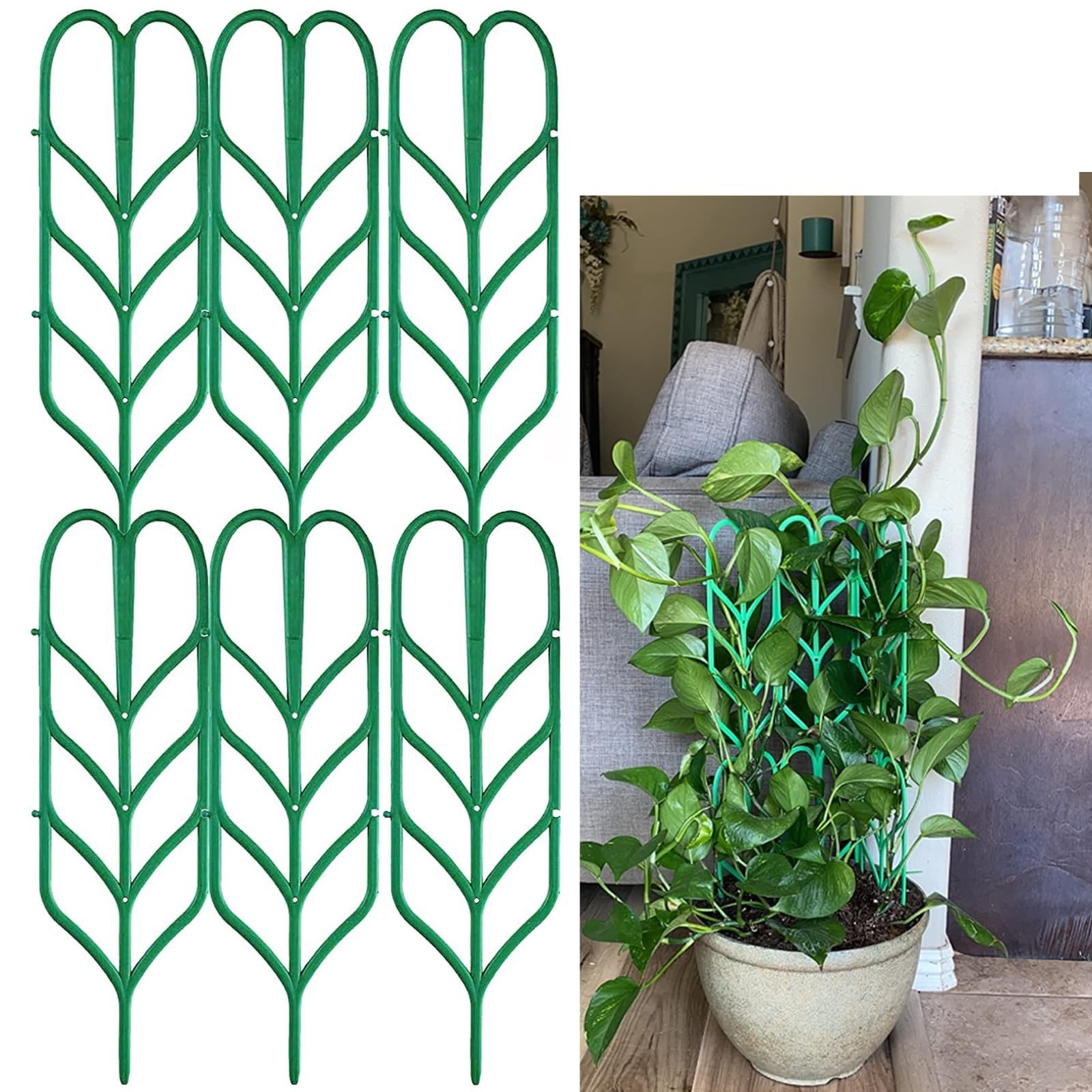 Garden Trellis for Climbing Plants 6 PCS Plastic Indoor Trellis for Potted Pl…