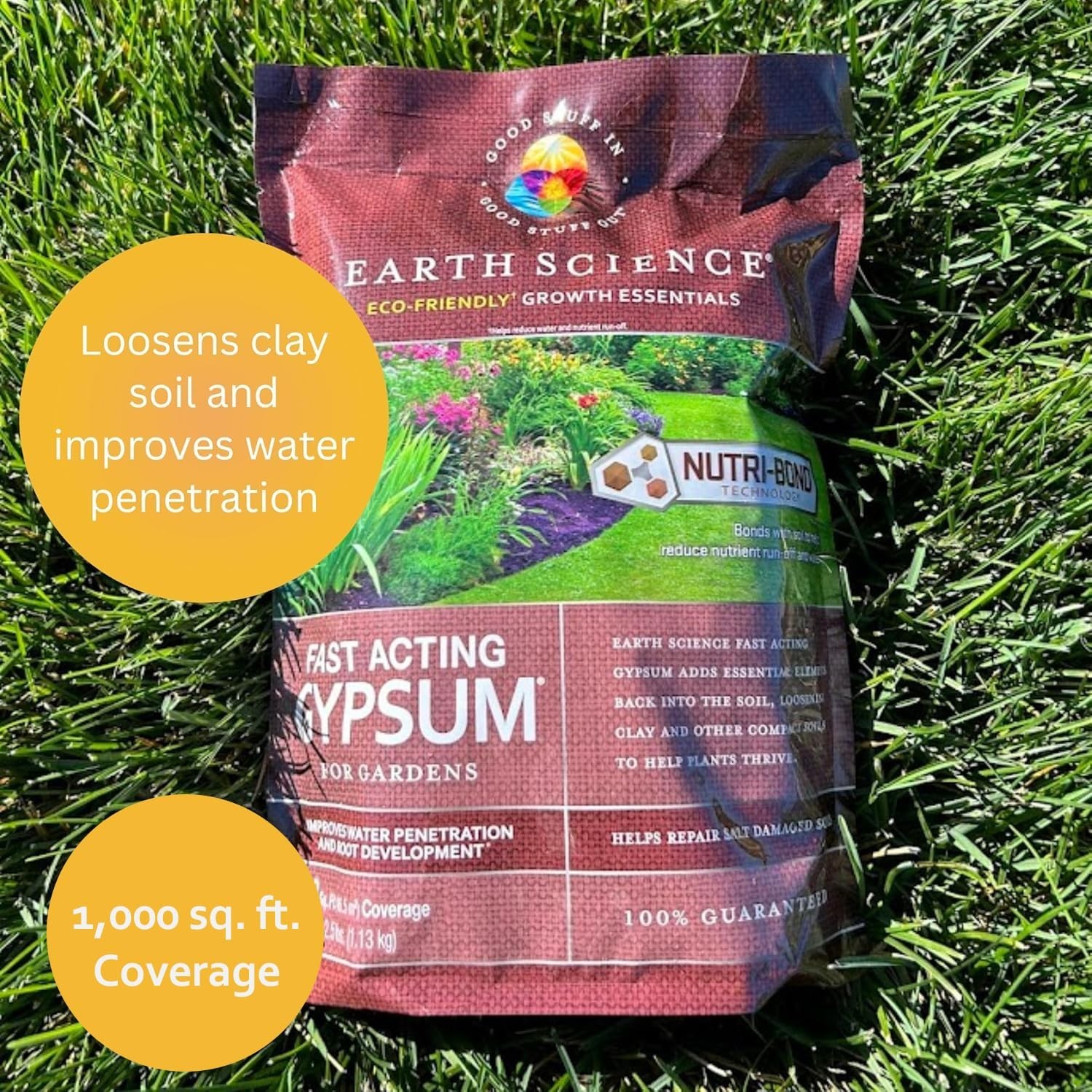 Earth Science Fast Acting Gypsum Granules—5 lb— Soil Conditioner Add
