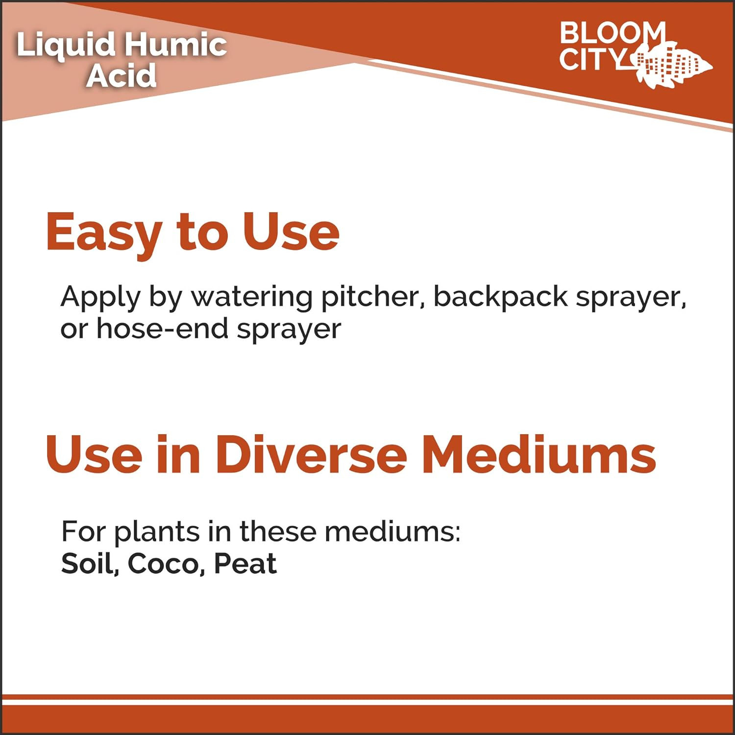 Organic Liquid Humic Acid Soil Health Formula, Concentrated, by Bloom City