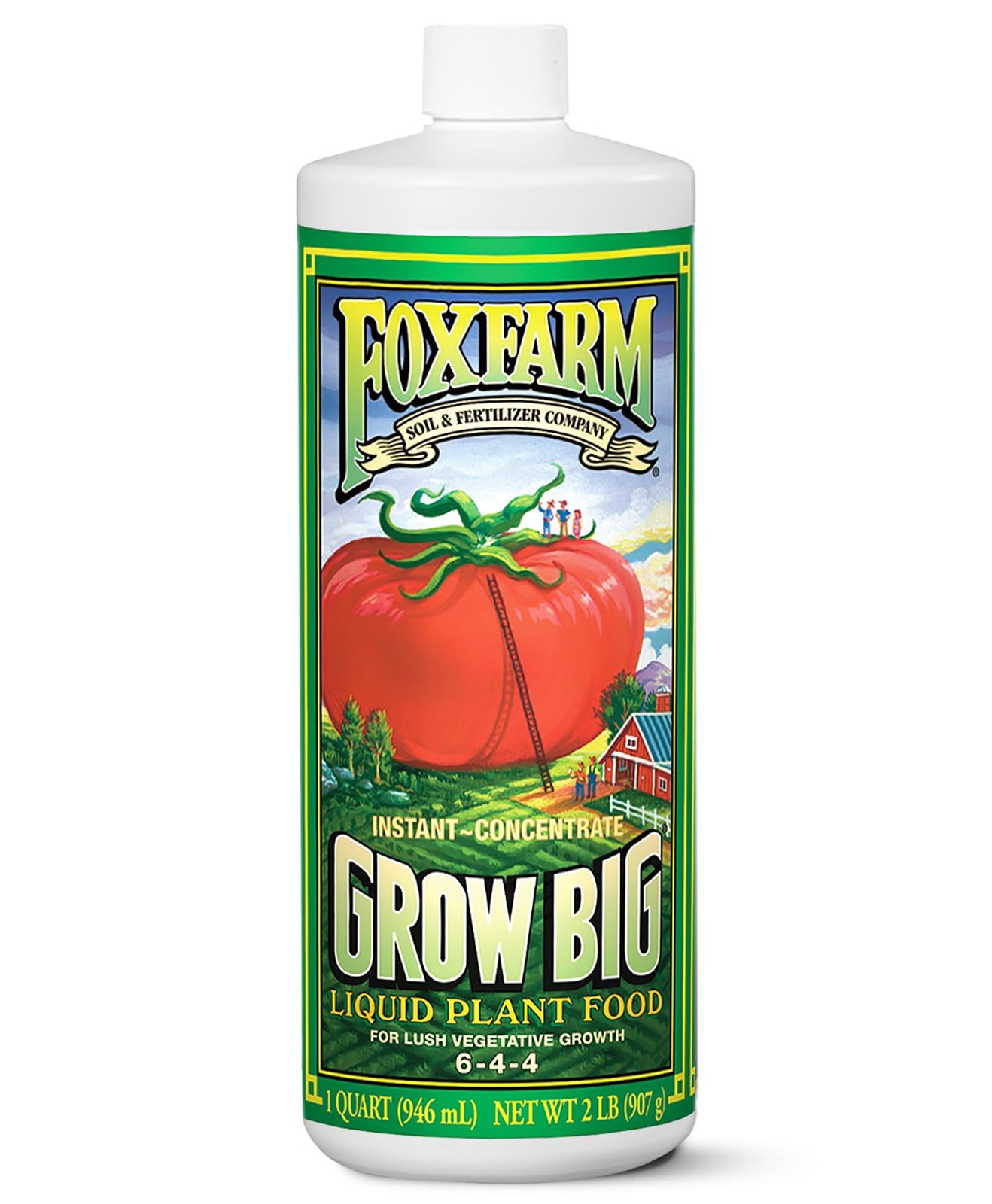 FoxFarm Grow Big Liquid Plant Food – 6-4-4 House 1 Quart, Blue