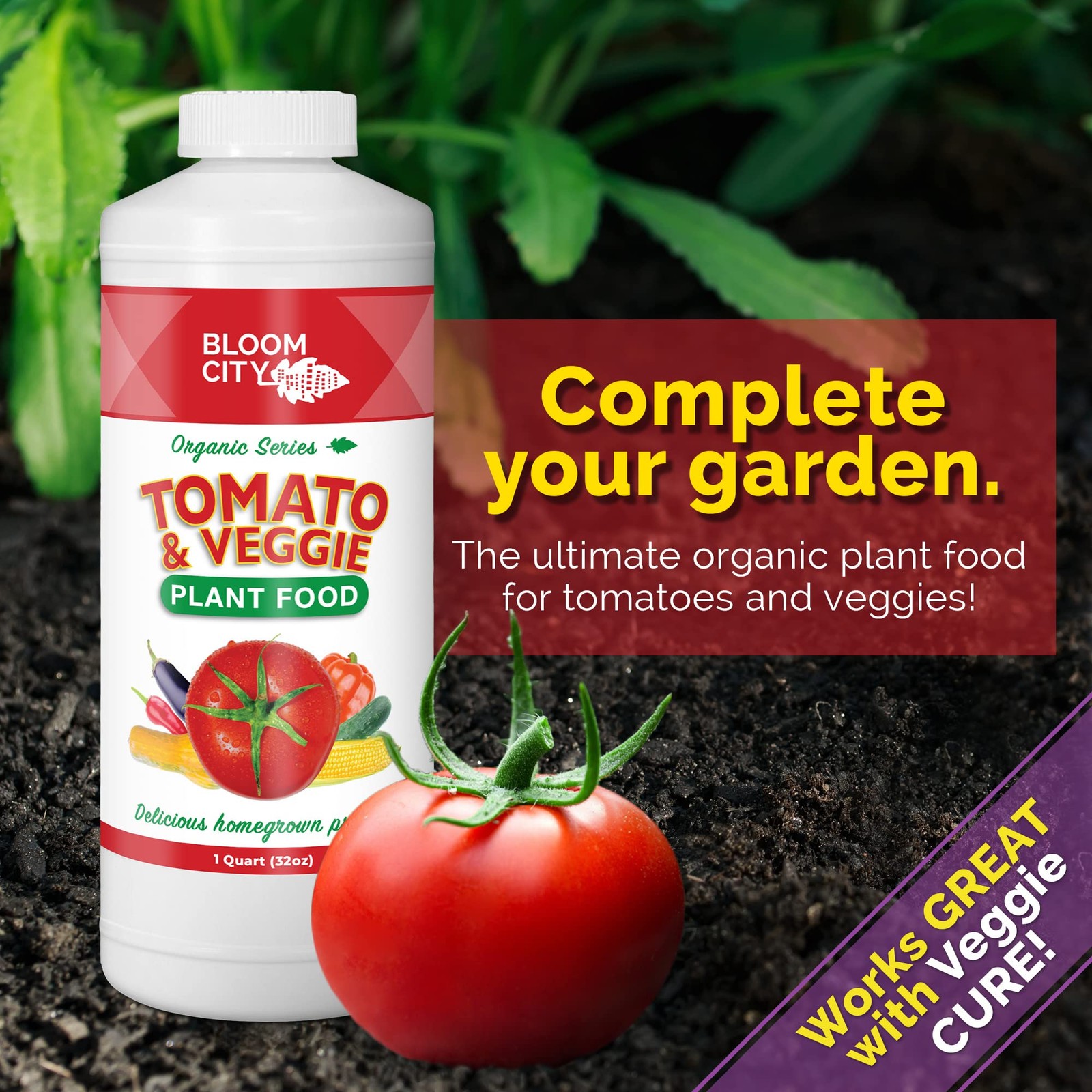 Veggie Cure Blossom End Rot Solved for All Garden Plants & Vegetables (32 oz)