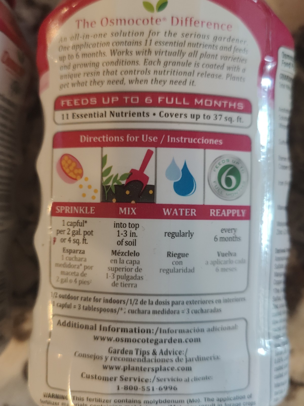 LOT OF 3 Osmocote Plus Outdoor and Indoor Smart-Release Plant Food, 1 Lb
