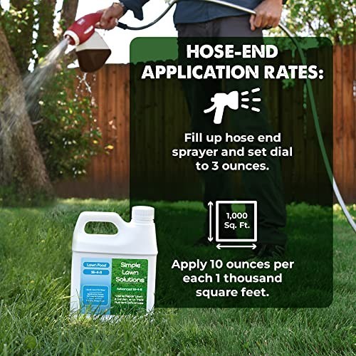 16-4-8 Liquid Lawn Fertilizer Concentrate – Spring & Summer Grass Food, Fish & K