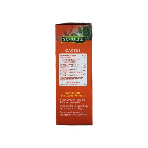 Schultz Liquid Cactus Plant Food 2-7-7 Succulents Jade Aloe Vera 4 oz. w Dropper