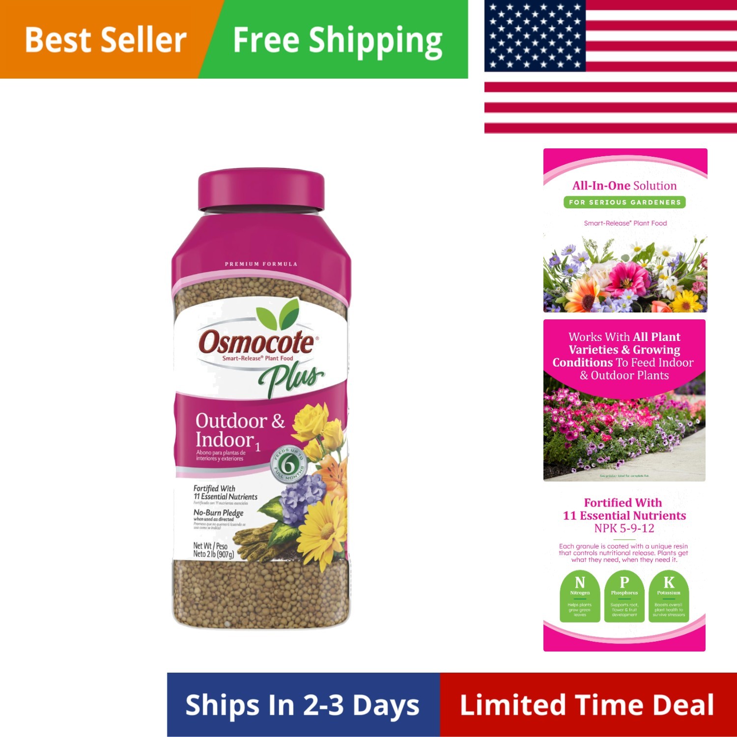 Smart-Release Plant Food Plus Outdoor & Indoor1 – Granular, Continuous Releas…
