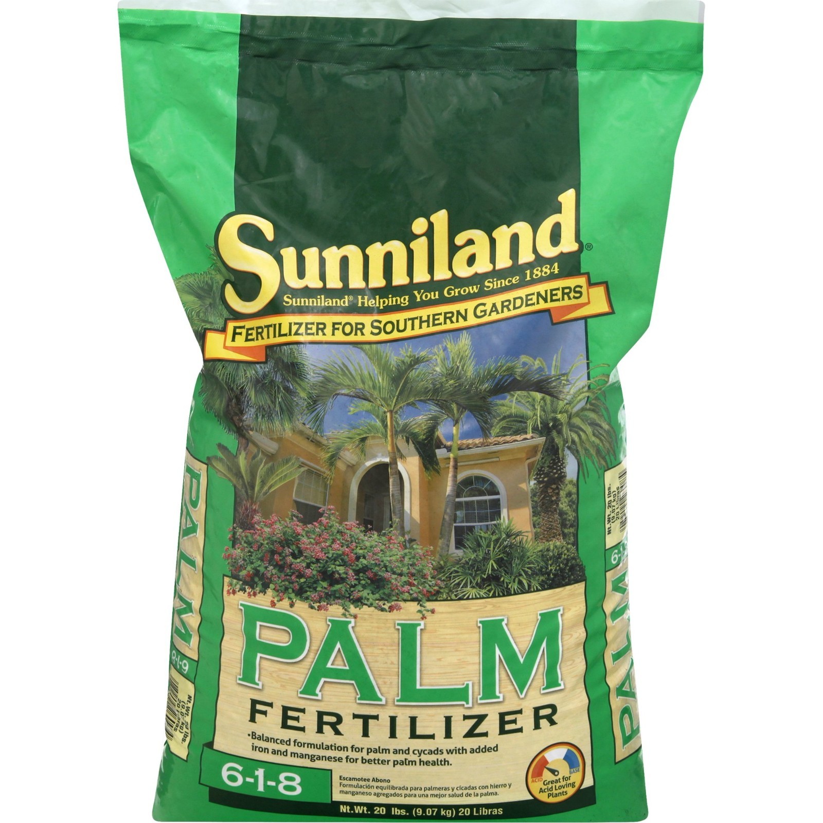 Sunniland Palm Fertilizer 6-1-8 20 lb – Premium Palm & Tropical Tree Plant Food