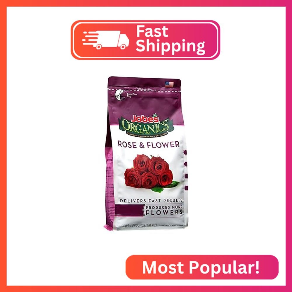 Jobe’s Organics Granular Rose Fertilizer, Organic Plant Fertilizer for Rose, Hyd