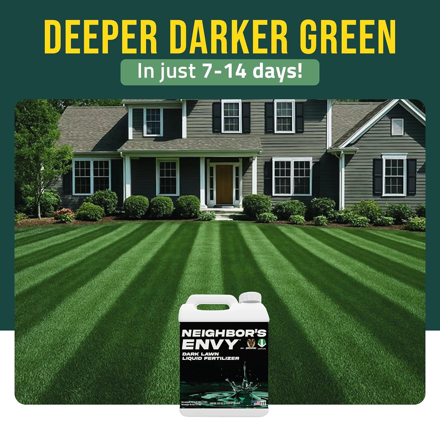 Neighbor’s Envy Grass Fertilizer for Lawn & Garden 2 Gallon Covers up to 32 000