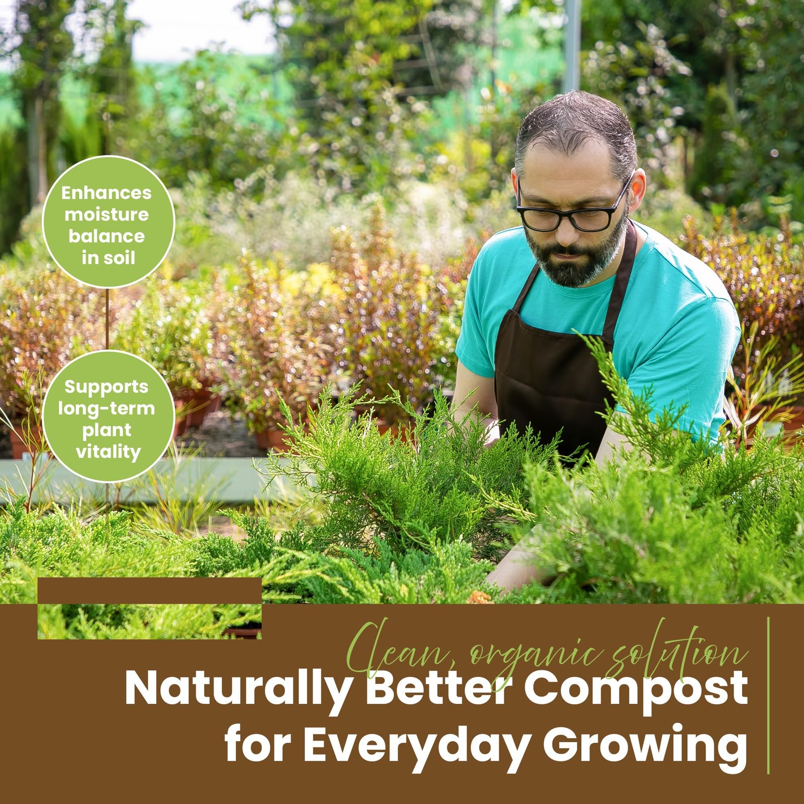 Premium Organic Compost 10 lb Bag for Vegetables, Flowers, Plants & Lawns-All…