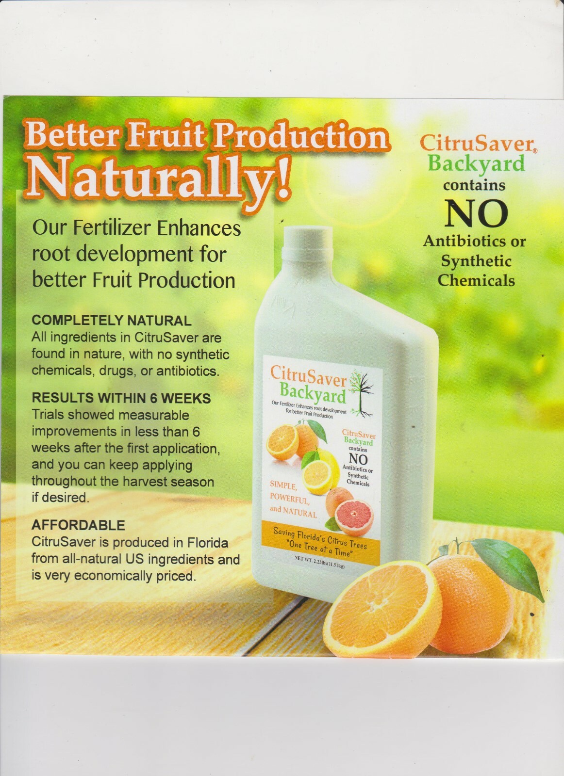 CITRUSAVER STOP CITRUS GREENING