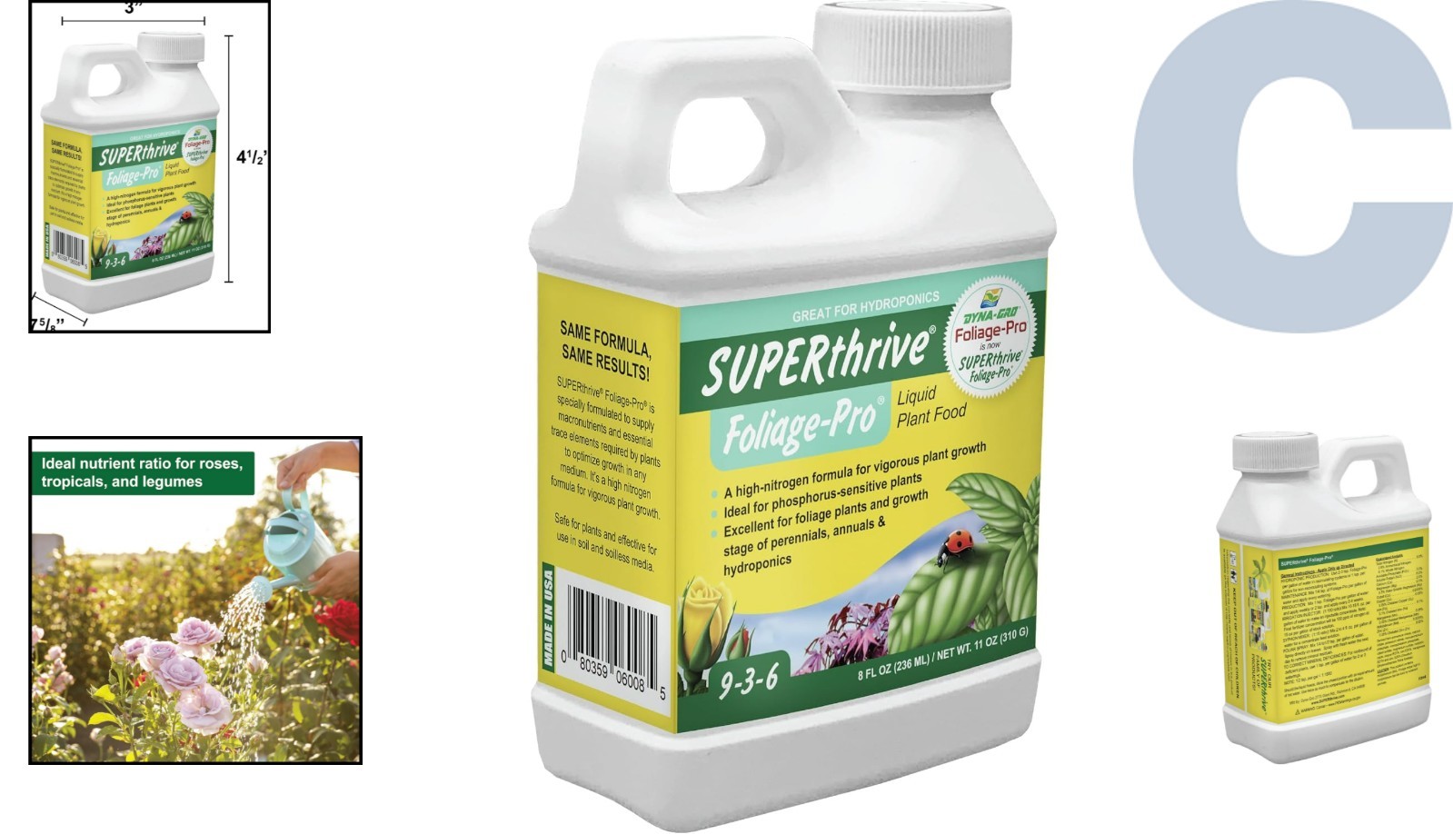 Foliage Pro 8 oz – High Nitrogen Plant Fertilizer for Tropical Plants