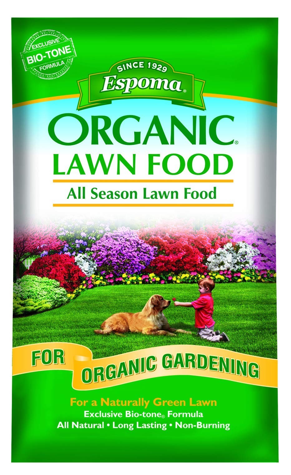 Organic All Season Lawn Food – 28 lb Natural Fertilizer for Healthy Grass