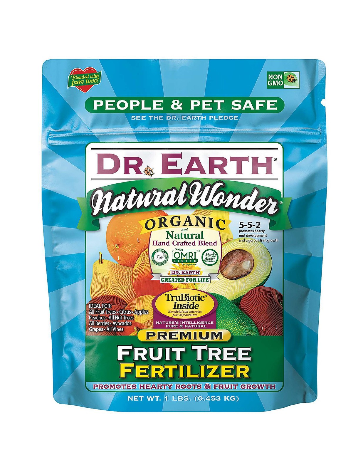 Organic Non-gmo Fertilizer 1Lb Pet Safe For Fruit Trees Berries Vines